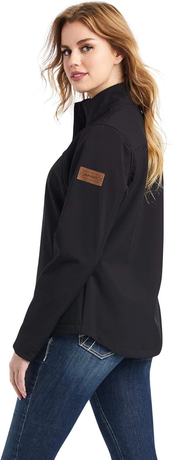 imageAriat Womens New Team Softshell Jacket Wind and Water Resistant JacketBlackNew Mexico Navy Print
