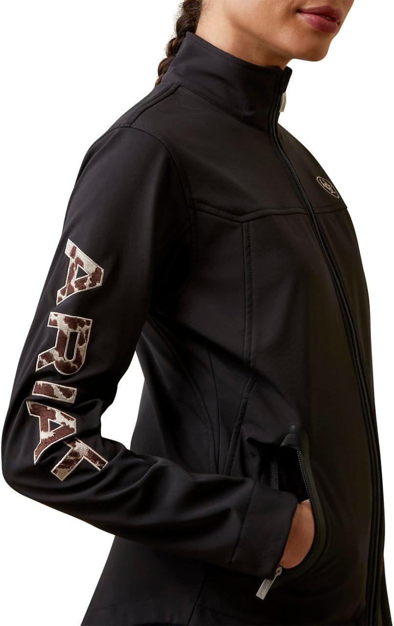 imageAriat Womens New Team Softshell Jacket Wind and Water Resistant JacketBlackPony