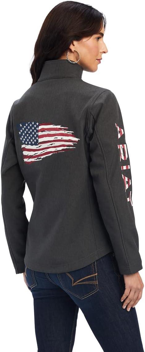 imageAriat Womens New Team Softshell Jacket Wind and Water Resistant JacketCharcoal