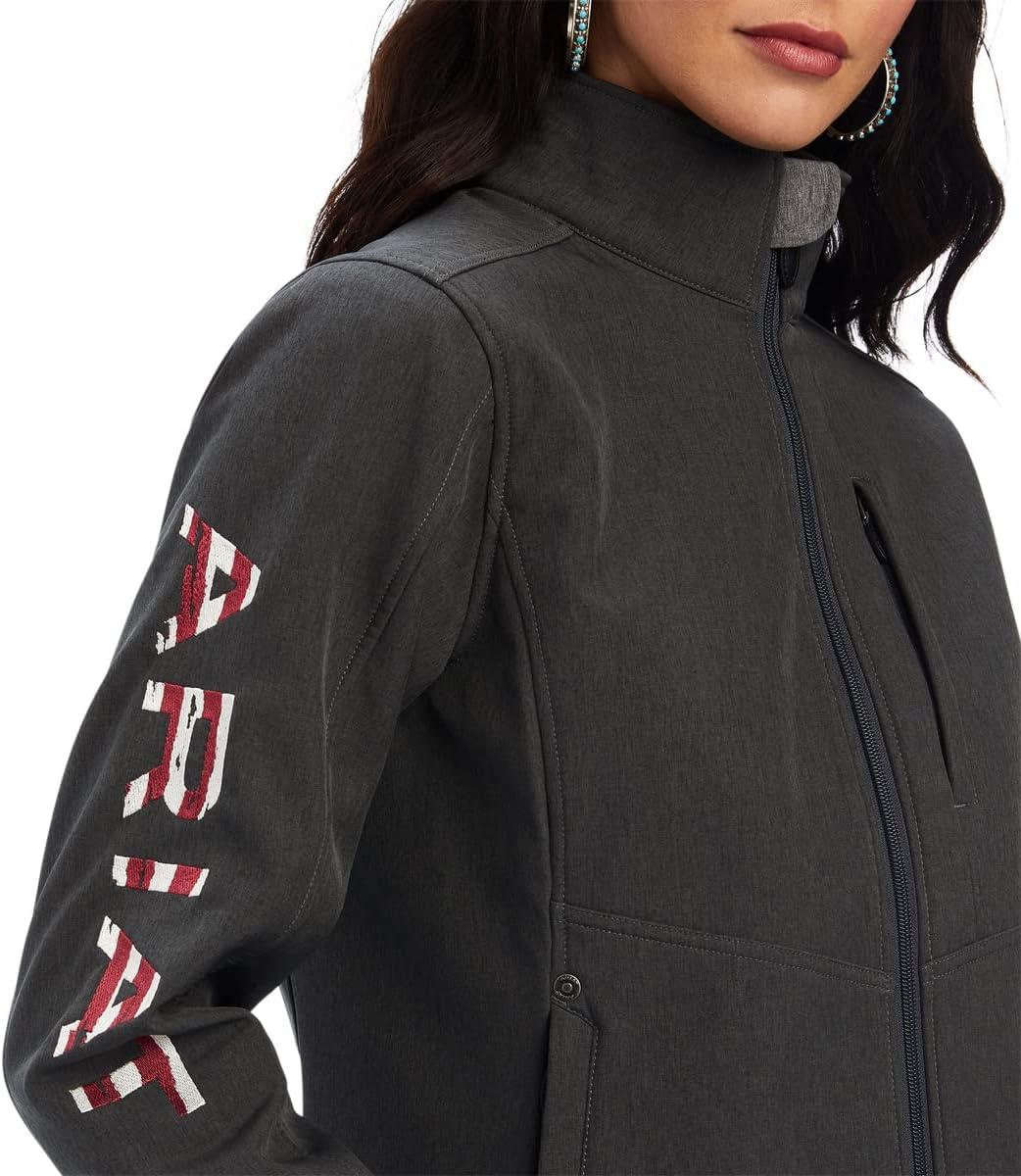 imageAriat Womens New Team Softshell Jacket Wind and Water Resistant JacketCharcoal