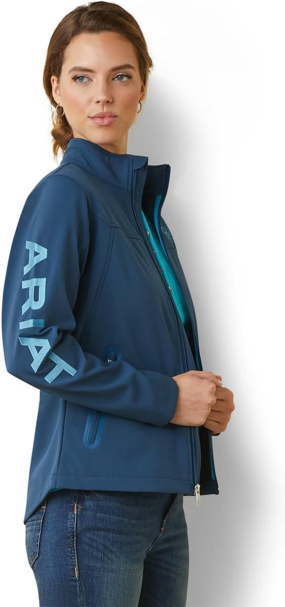 imageAriat Womens New Team Softshell Jacket Wind and Water Resistant JacketDeep Petroleum