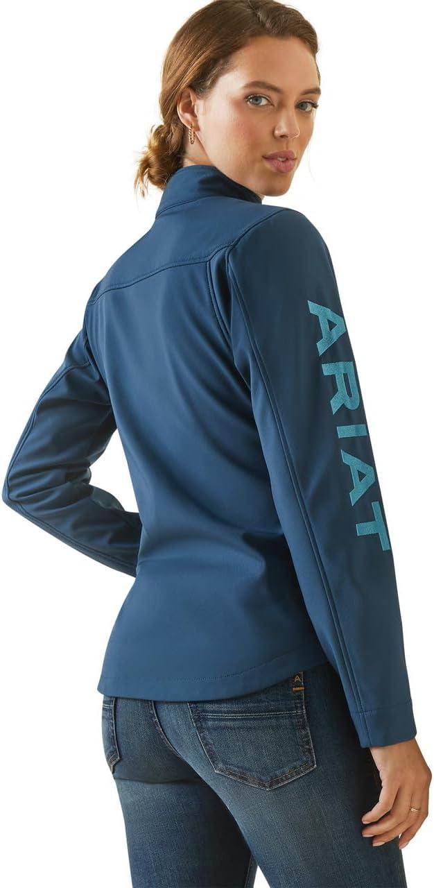 imageAriat Womens New Team Softshell Jacket Wind and Water Resistant JacketDeep Petroleum