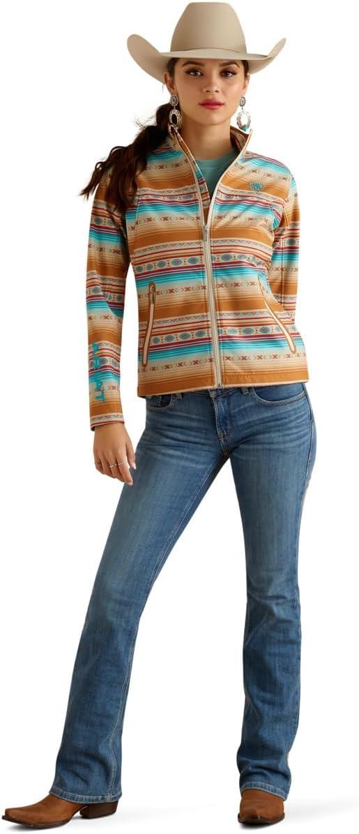 imageAriat Womens New Team Softshell Jacket Wind and Water Resistant JacketFallon Serape Print