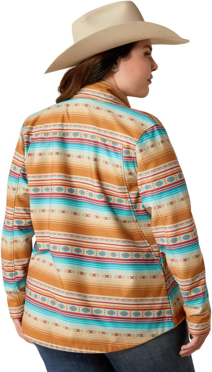 imageAriat Womens New Team Softshell Jacket Wind and Water Resistant JacketFallon Serape Print
