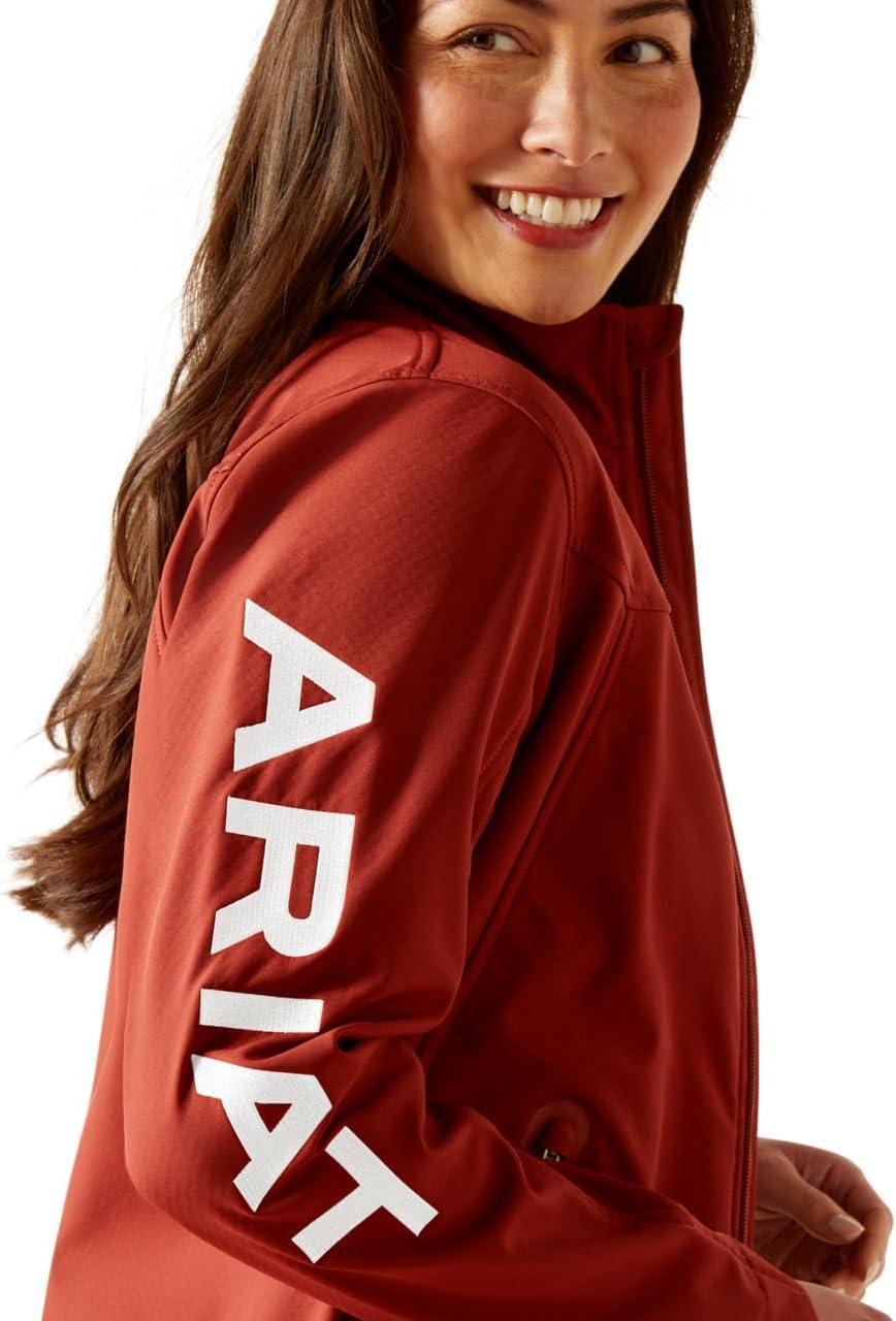 imageAriat Womens New Team Softshell Jacket Wind and Water Resistant JacketFired Brick