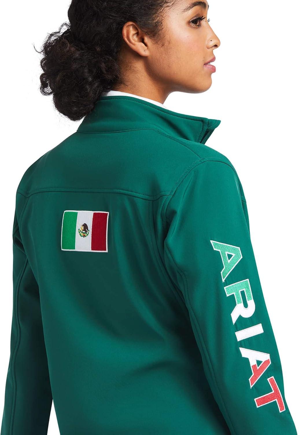 imageAriat Womens New Team Softshell Jacket Wind and Water Resistant JacketGreen