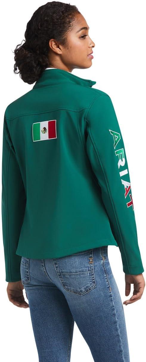 imageAriat Womens New Team Softshell Jacket Wind and Water Resistant JacketGreen