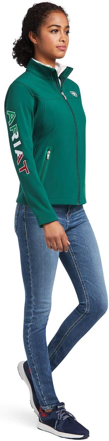 imageAriat Womens New Team Softshell Jacket Wind and Water Resistant JacketGreen