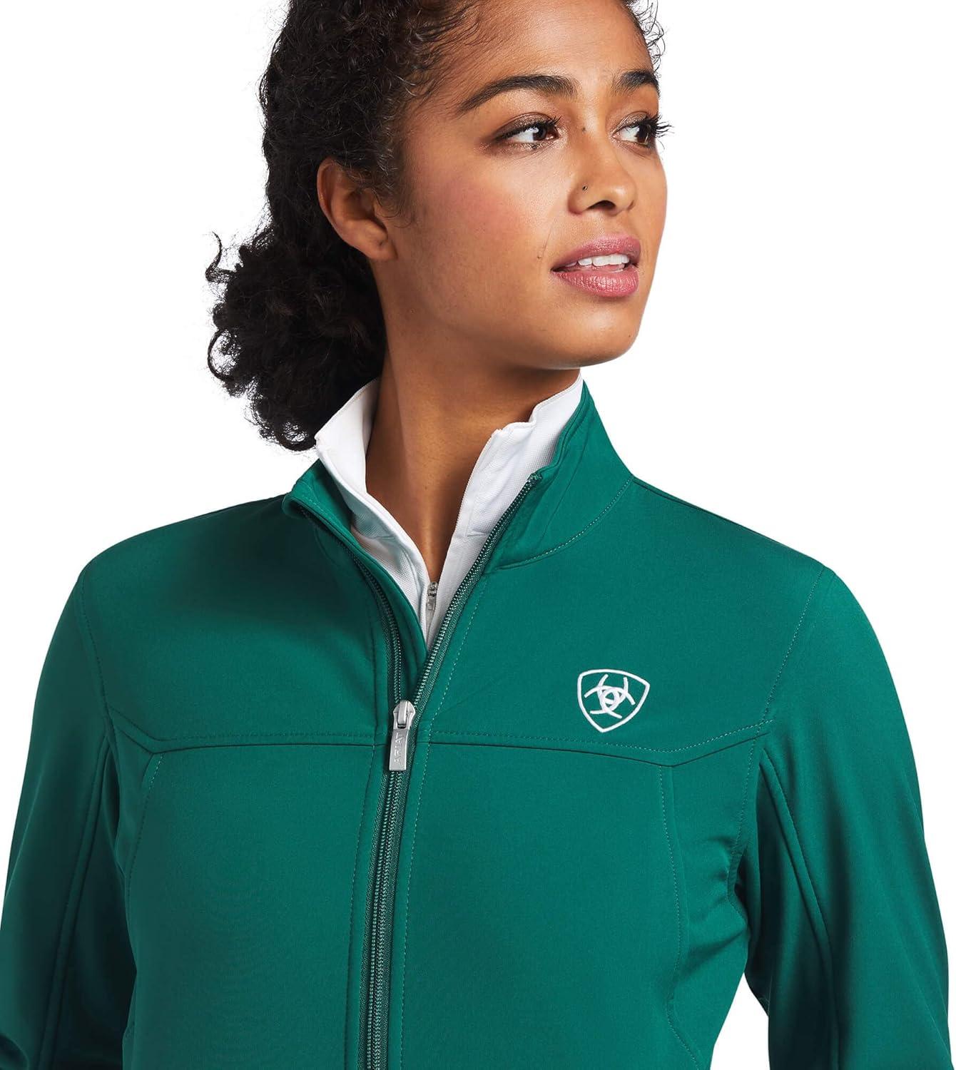 imageAriat Womens New Team Softshell Jacket Wind and Water Resistant JacketGreen