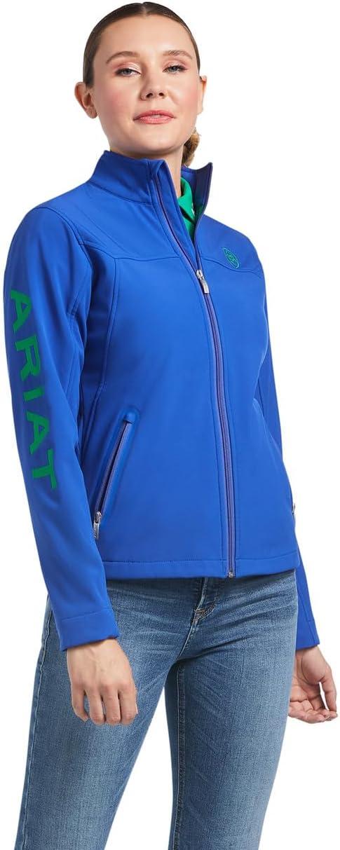 imageAriat Womens New Team Softshell Jacket Wind and Water Resistant JacketMazarine Blue