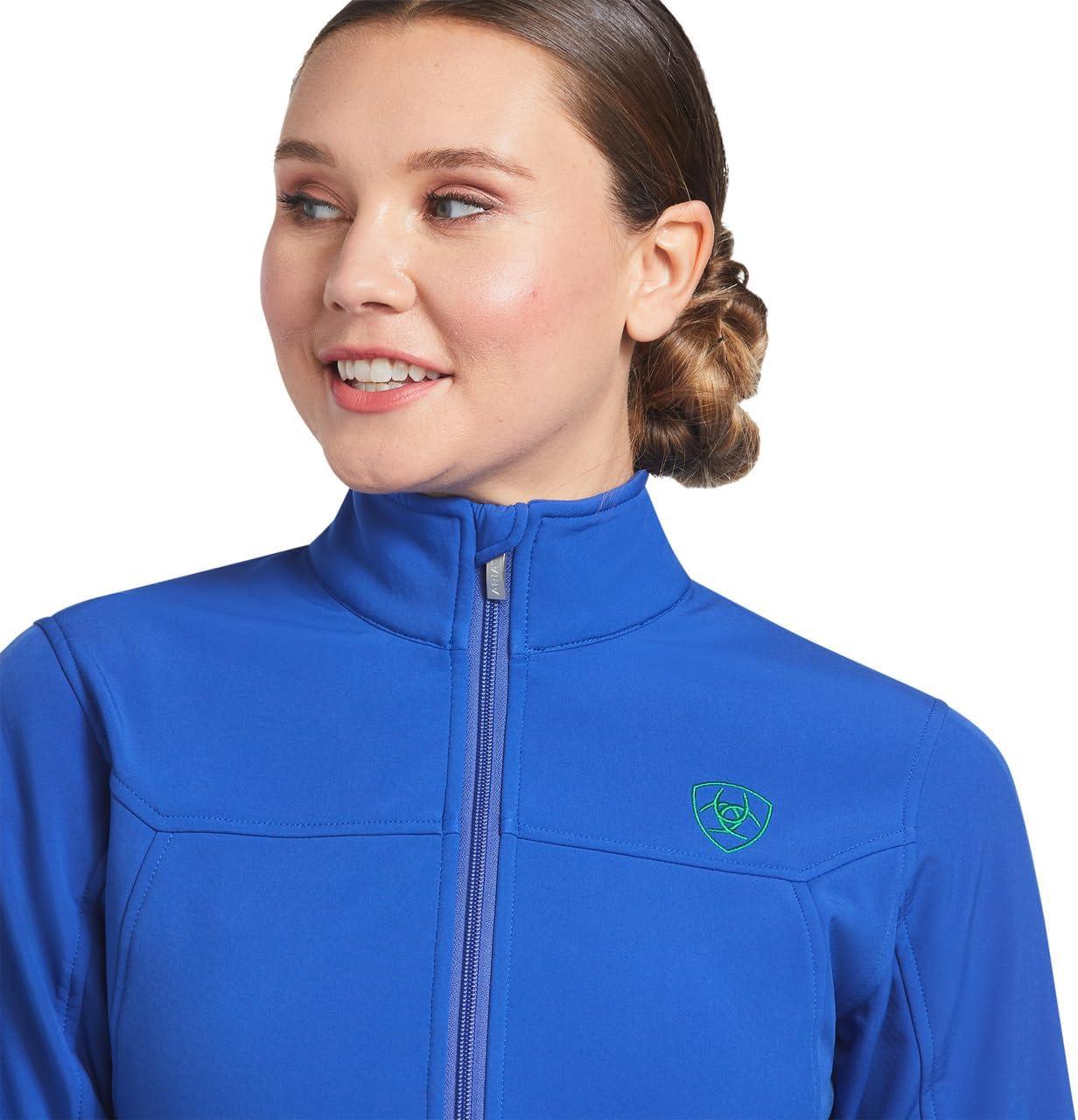 imageAriat Womens New Team Softshell Jacket Wind and Water Resistant JacketMazarine Blue