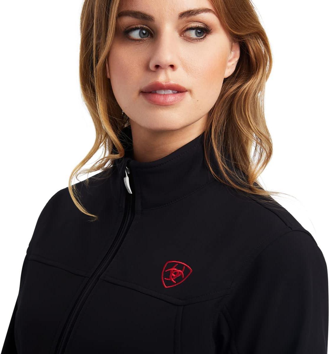 imageAriat Womens New Team Softshell Jacket Wind and Water Resistant JacketMex Black