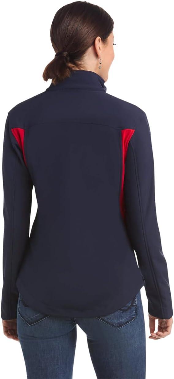 imageAriat Womens New Team Softshell Jacket Wind and Water Resistant JacketNavyRed