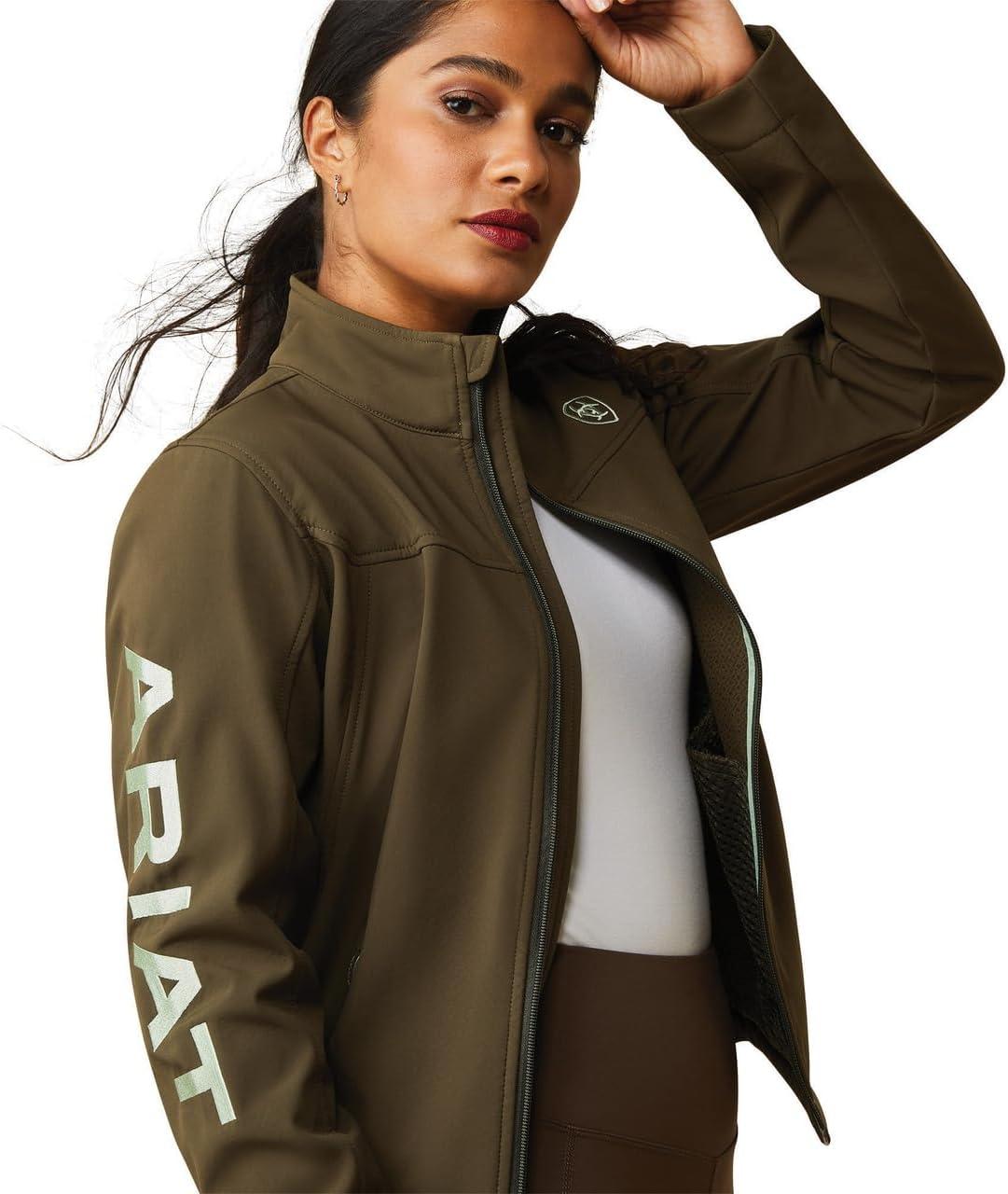 imageAriat Womens New Team Softshell Jacket Wind and Water Resistant JacketRelic