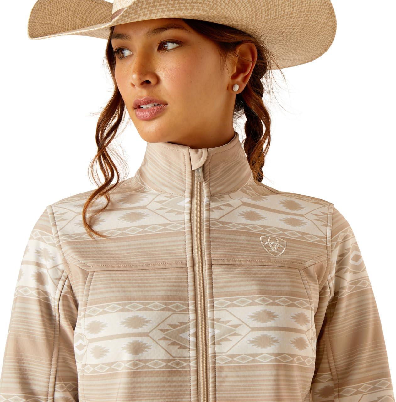 imageAriat Womens New Team Softshell Jacket Wind and Water Resistant JacketSahara