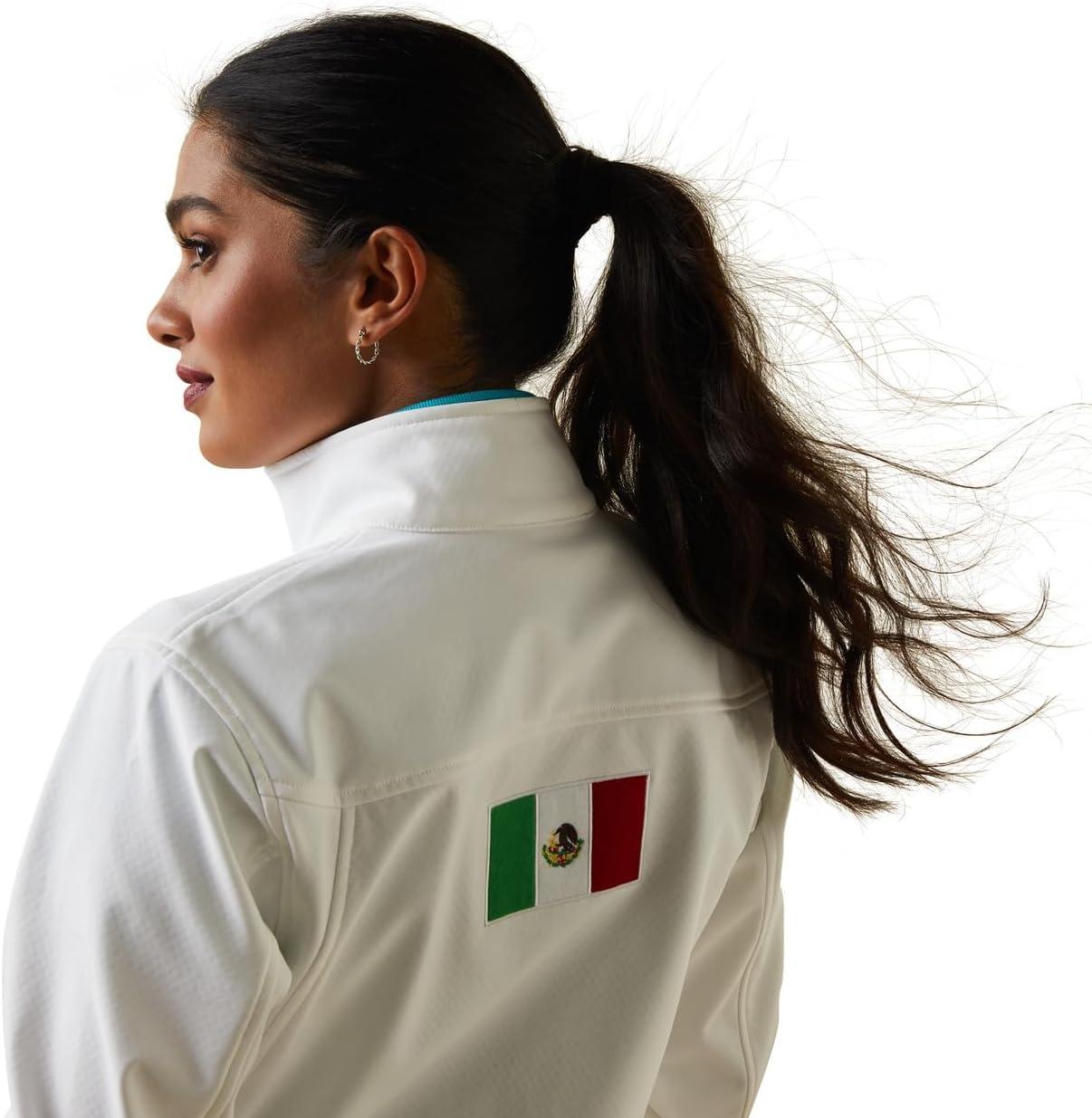 imageAriat Womens New Team Softshell Jacket Wind and Water Resistant JacketWhite