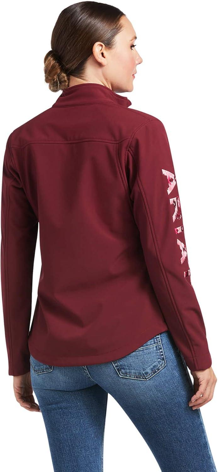 imageAriat Womens New Team Softshell Jacket Wind and Water Resistant JacketZinfandelCarmen Geo