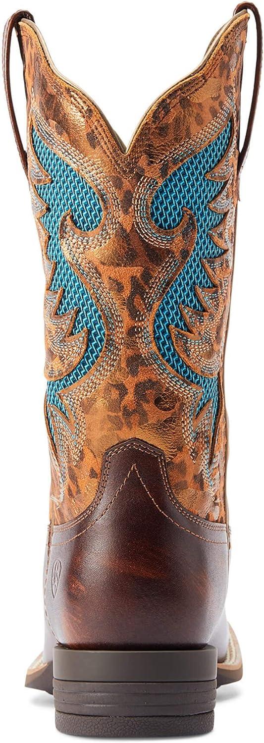 imageARIAT Womens Pinto Venttek 360 Western BootYukon BrownGilded Leopard