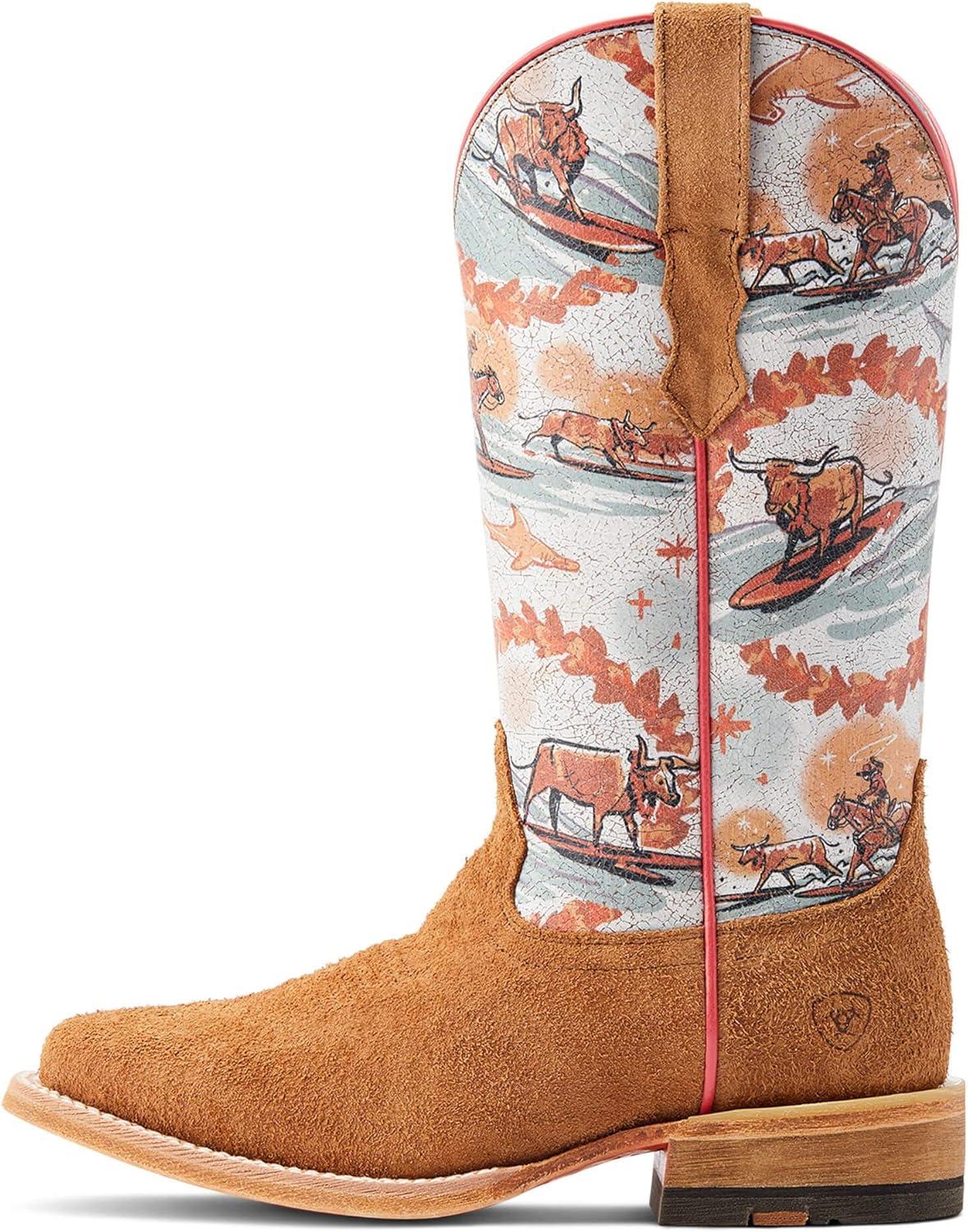 imageARIAT womens Frontier Western Aloha Western BootRusty Roughout