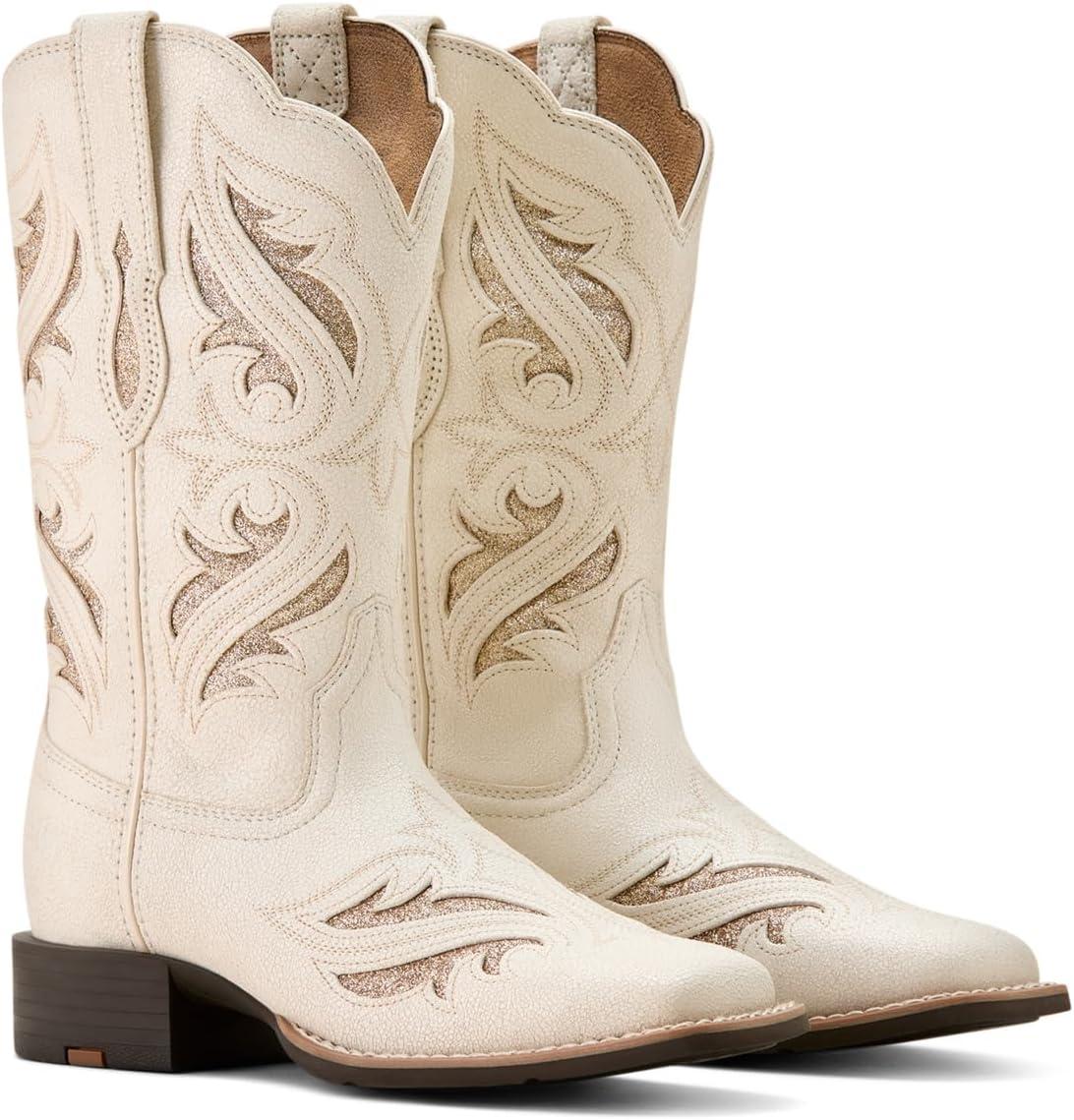 imageARIAT womens Round Up Bliss Western BootDistressed Ivory