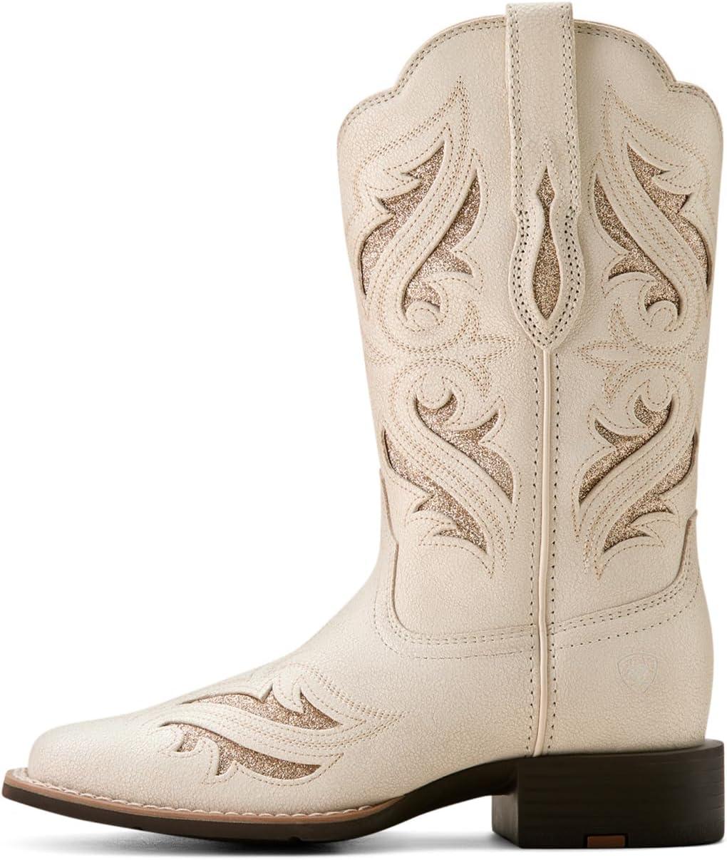 imageARIAT womens Round Up Bliss Western BootDistressed Ivory