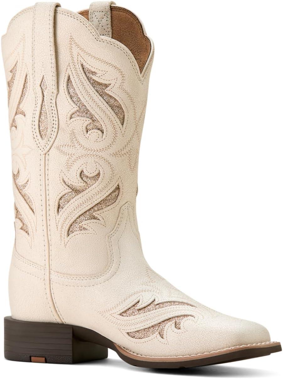 imageARIAT womens Round Up Bliss Western BootDistressed Ivory