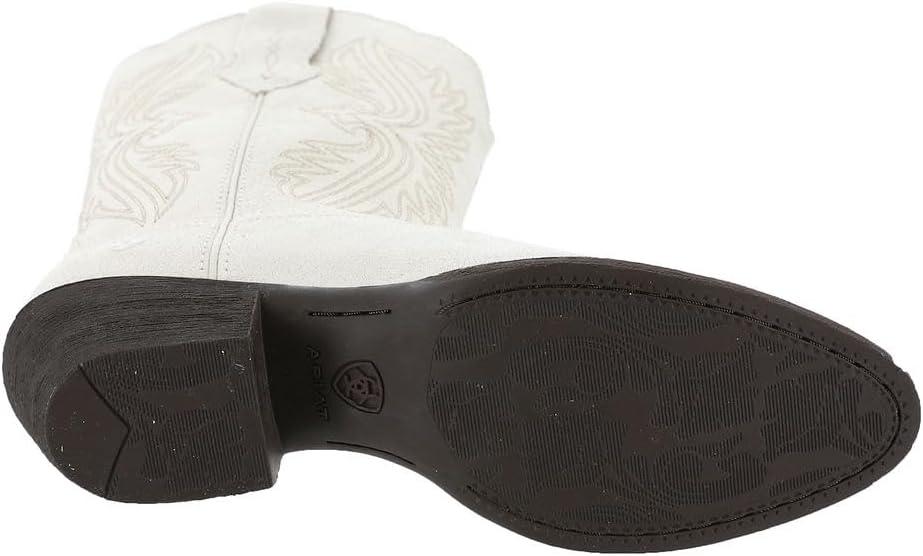 imageAriat Womens Heritage R Toe StretchFit Western BootDistressed Ivory
