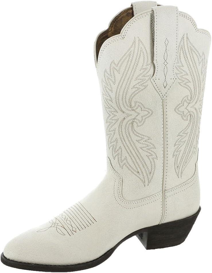 imageAriat Womens Heritage R Toe StretchFit Western BootDistressed Ivory