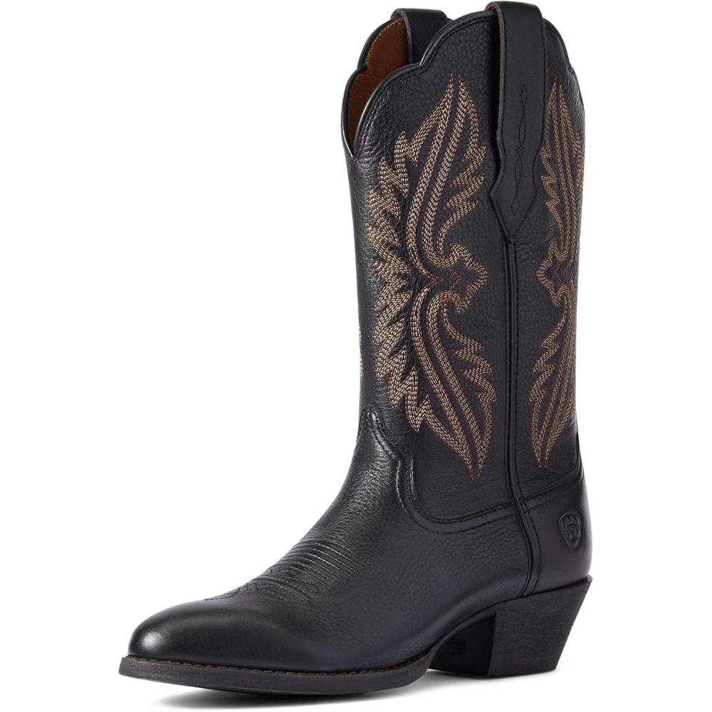 imageAriat Womens Heritage R Toe StretchFit Western BootDistressed Brown