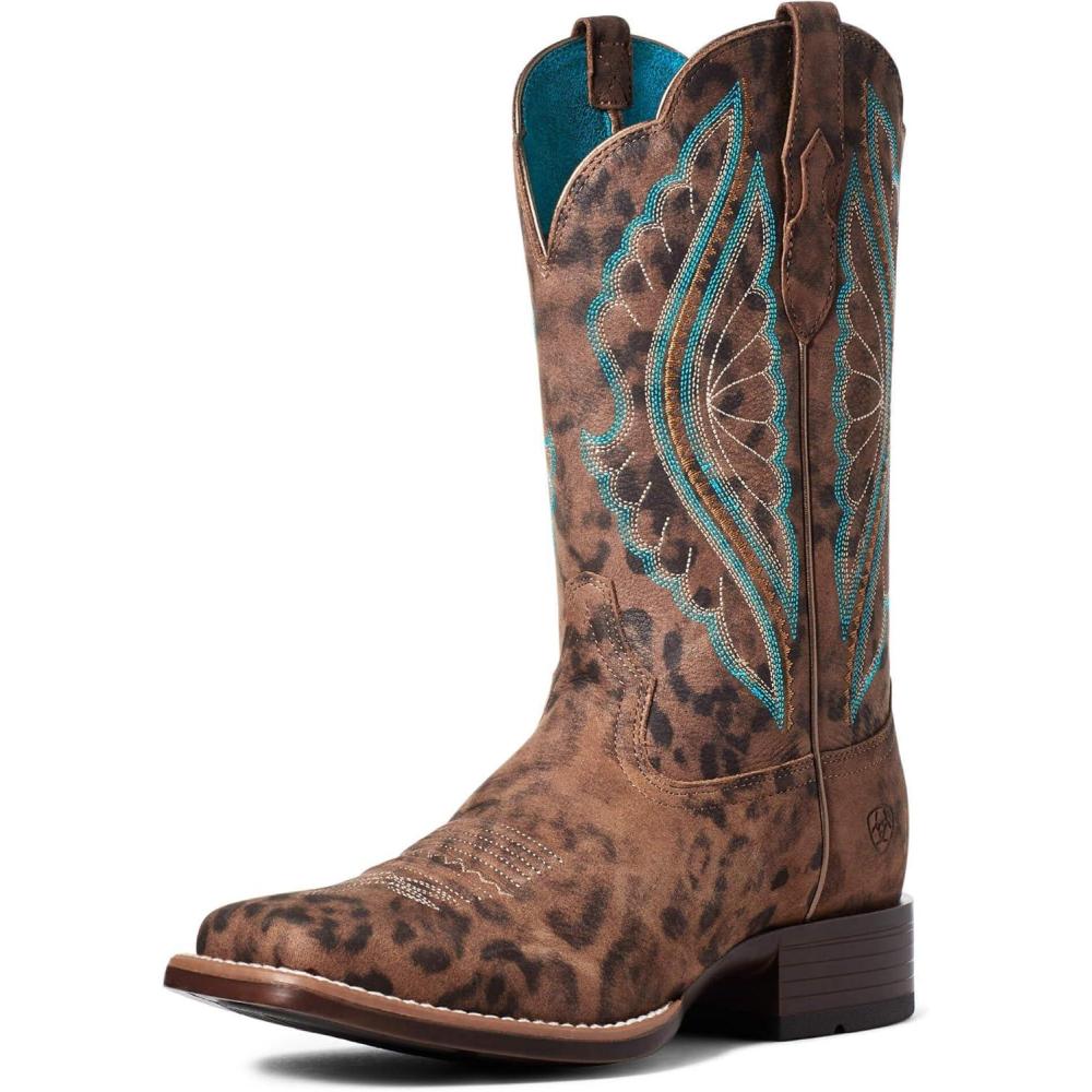 imageAriat womens Primetime Western BootFaded Leopard