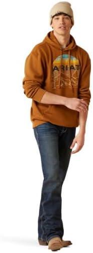 imageAriat Mens Hooded SweatshirtDesert SunriseChestnut Horse