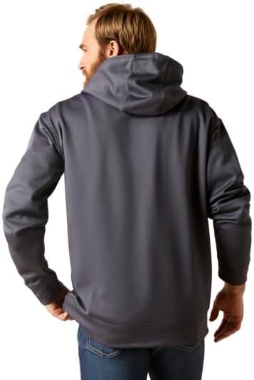 imageAriat Mens Hooded SweatshirtLogo Tek FleeceOdyssey Gray Heather