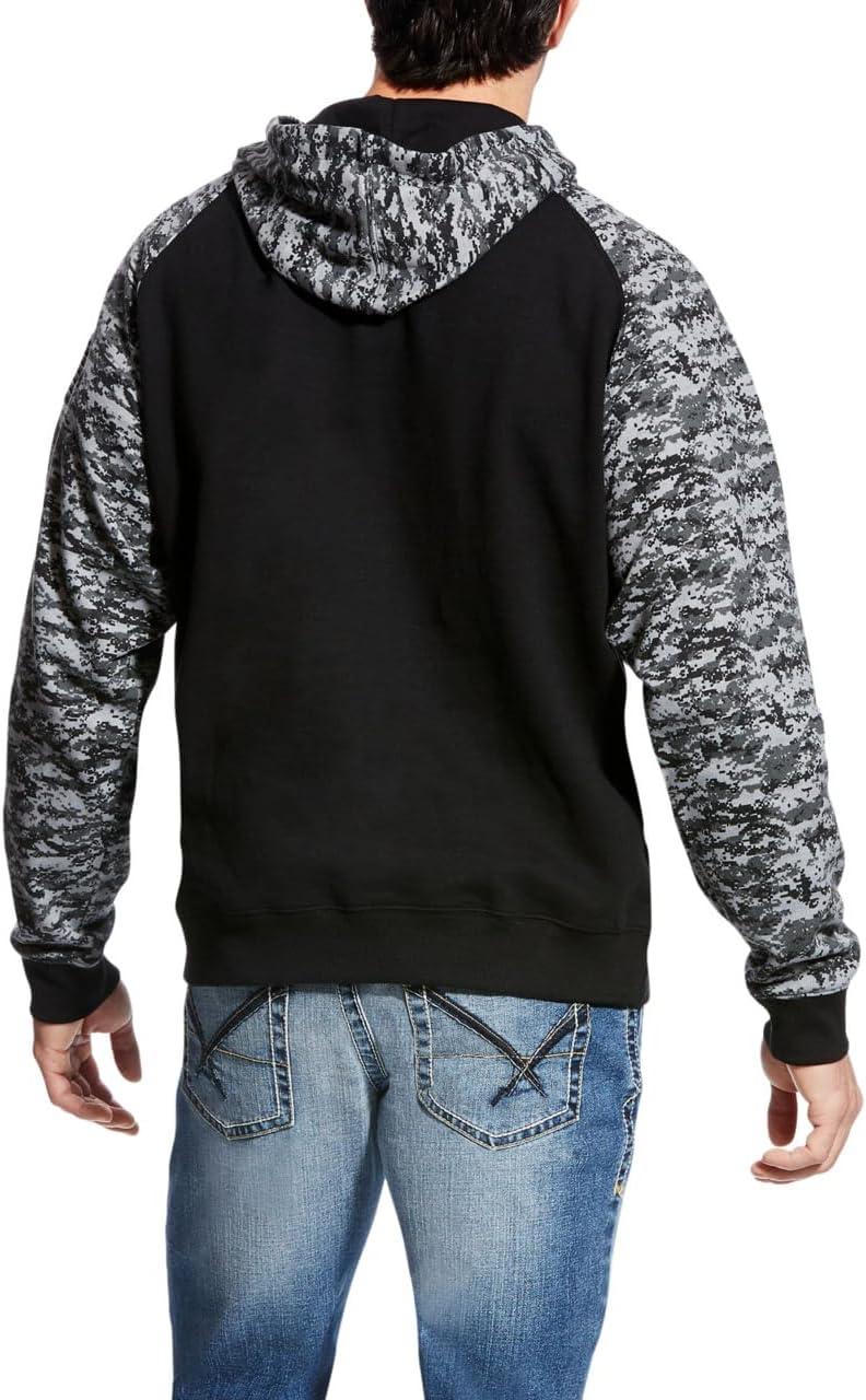 imageAriat Mens Hooded SweatshirtPatriotBlack Digi Camo