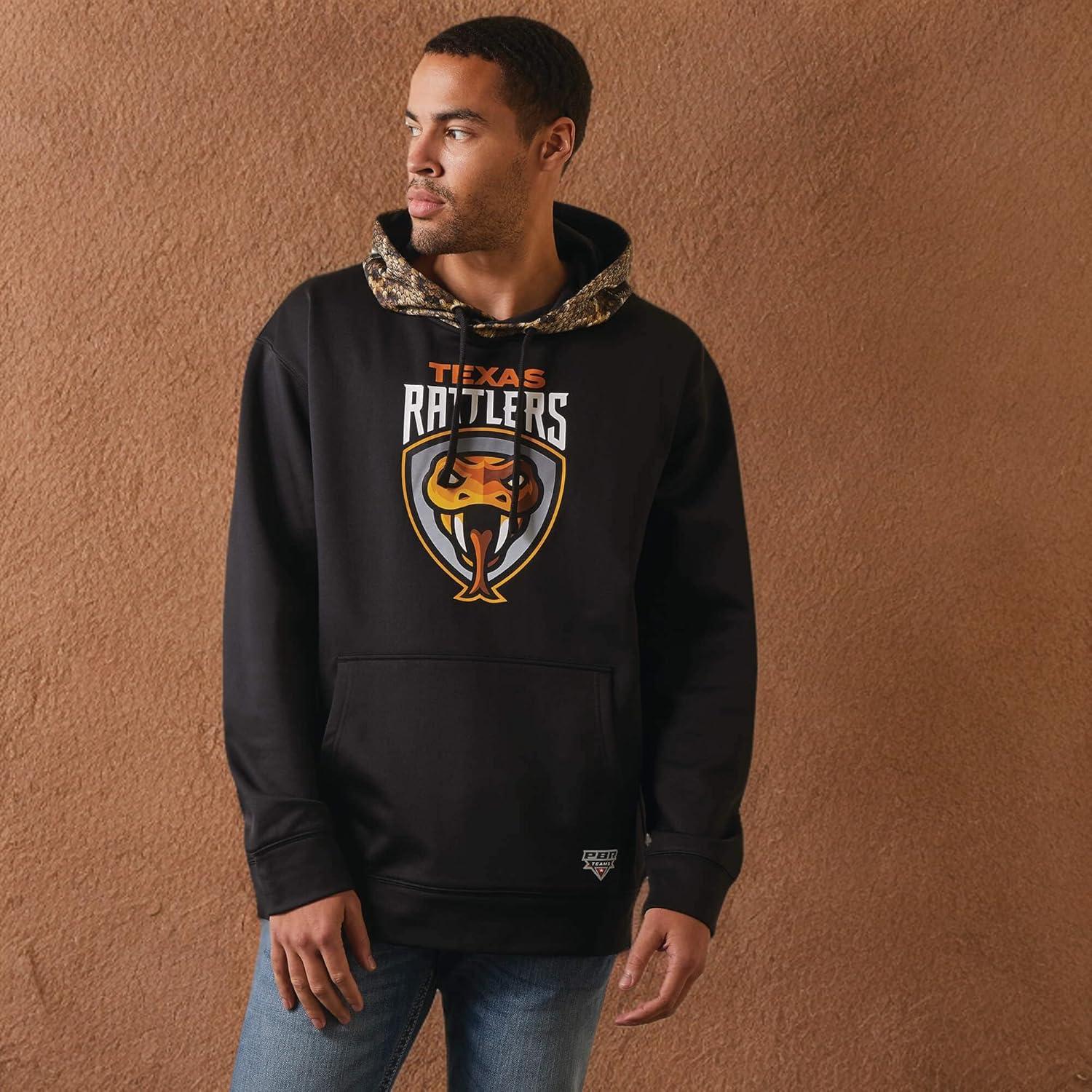 imageAriat Mens Hooded SweatshirtRattlers HeadBlack
