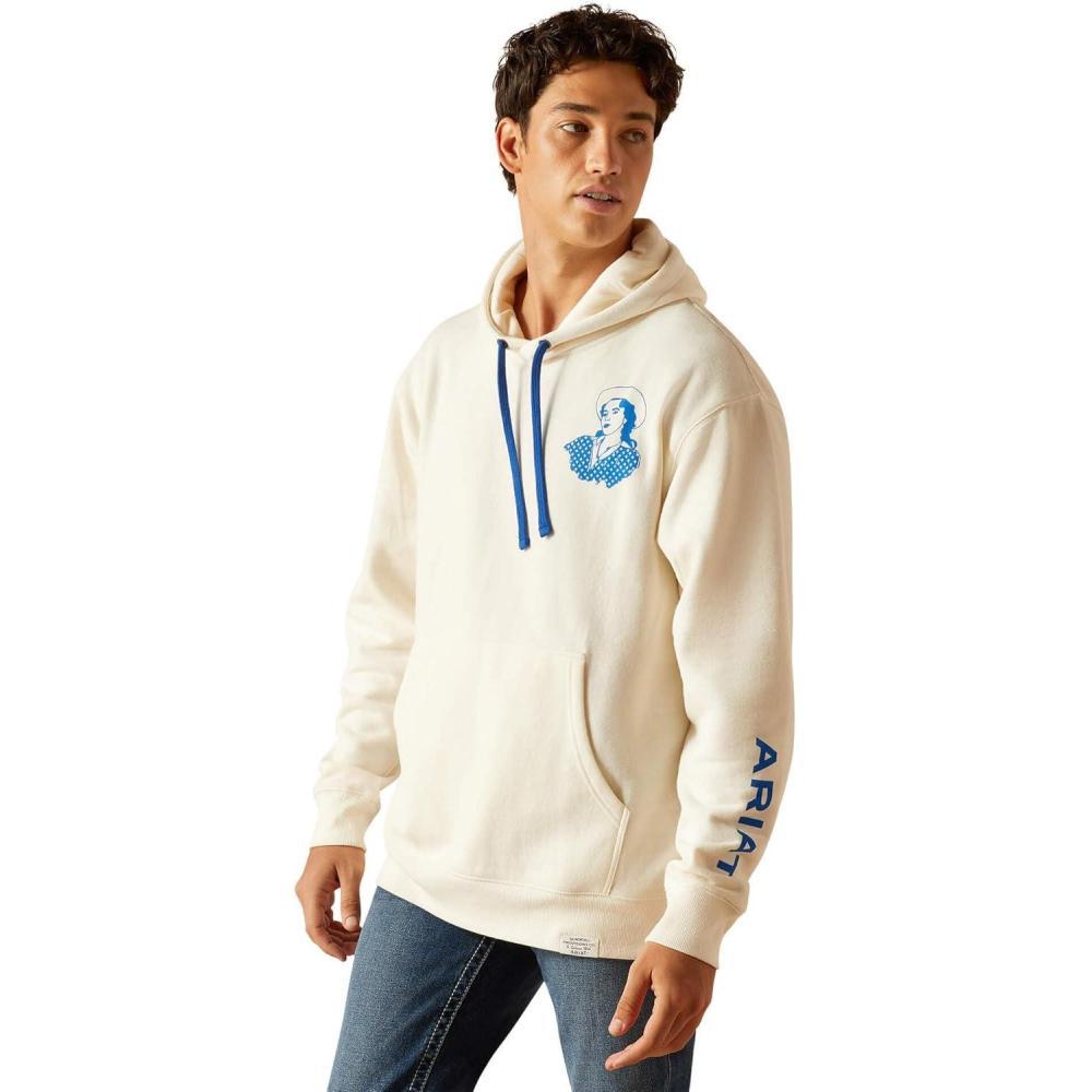 imageAriat Mens Hooded SweatshirtSendero SenoritaOff White