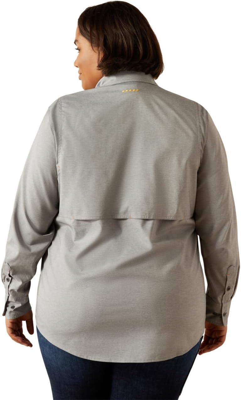 imageAriat Womens Rebar Made Tough Venttek Durastretch Work ShirtCharcoal Heather