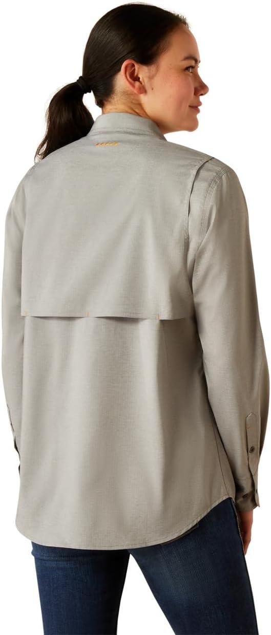 imageAriat Womens Rebar Made Tough Venttek Durastretch Work ShirtCharcoal Heather