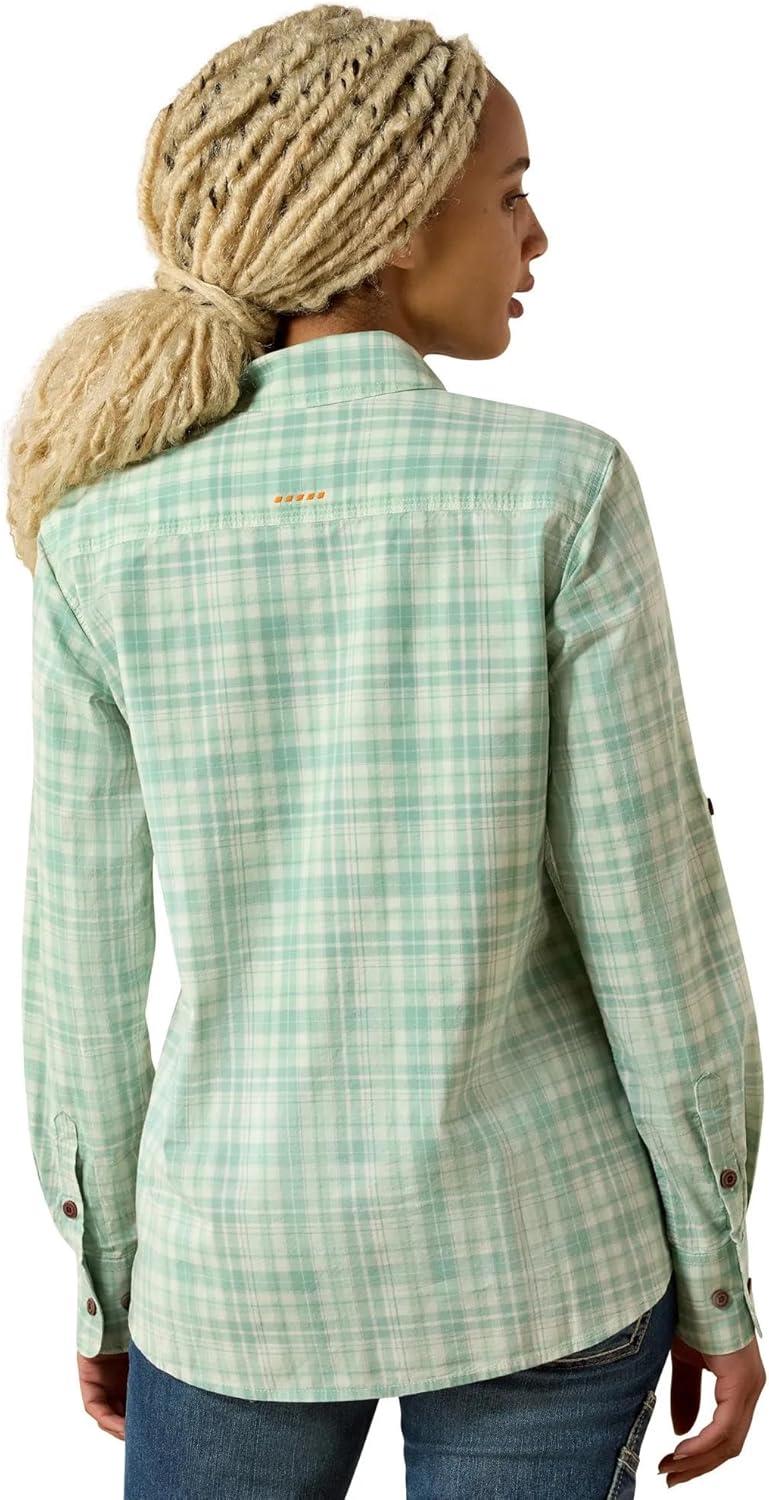 imageAriat Womens Rebar Made Tough Venttek Durastretch Work ShirtClearly Aqua