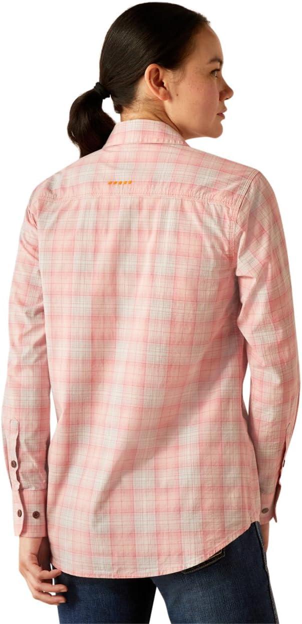 imageAriat Womens Rebar Made Tough Venttek Durastretch Work ShirtPowder Pink