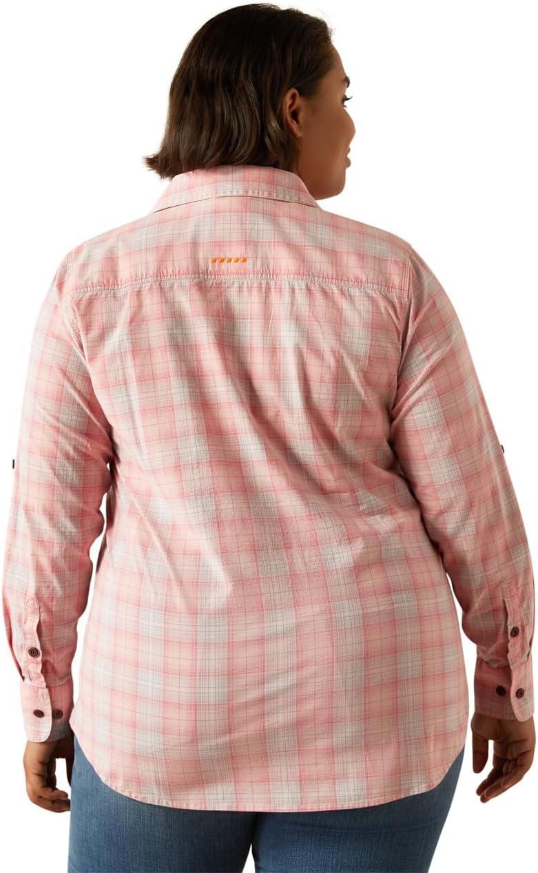 imageAriat Womens Rebar Made Tough Venttek Durastretch Work ShirtPowder Pink