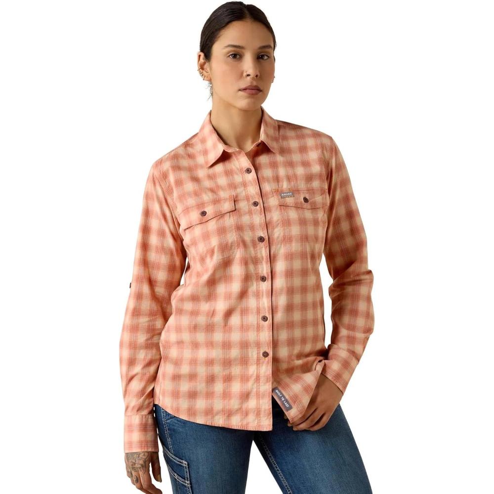 imageAriat Womens Rebar Made Tough Venttek Durastretch Work ShirtLangoustino
