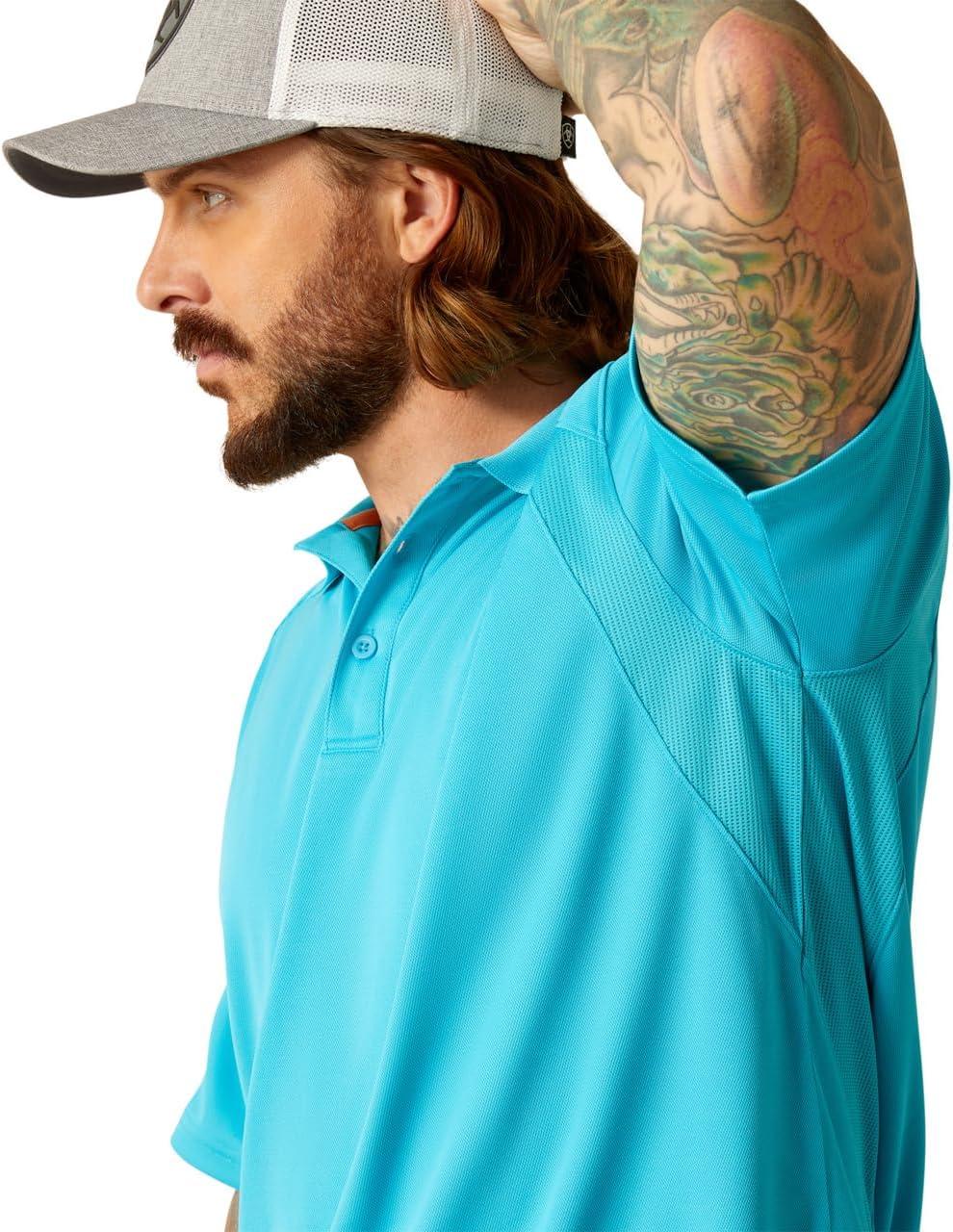 imageARIAT Mens Tek PoloTurquoise Reef