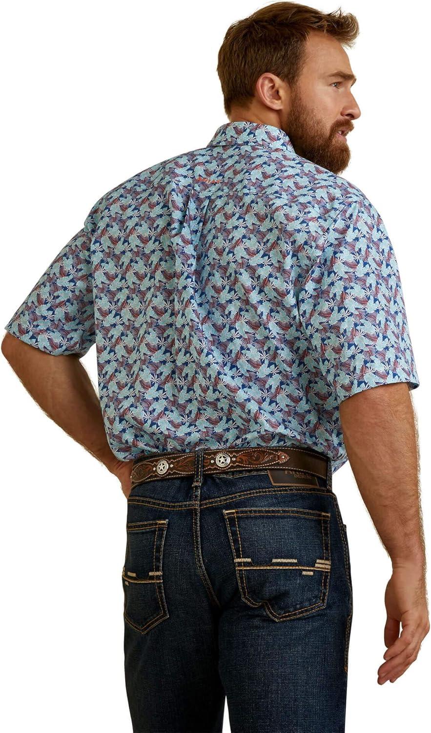 imageARIAT Mens Wrinkle Free Wrigley Classic Fit ShirtBright Cobalt