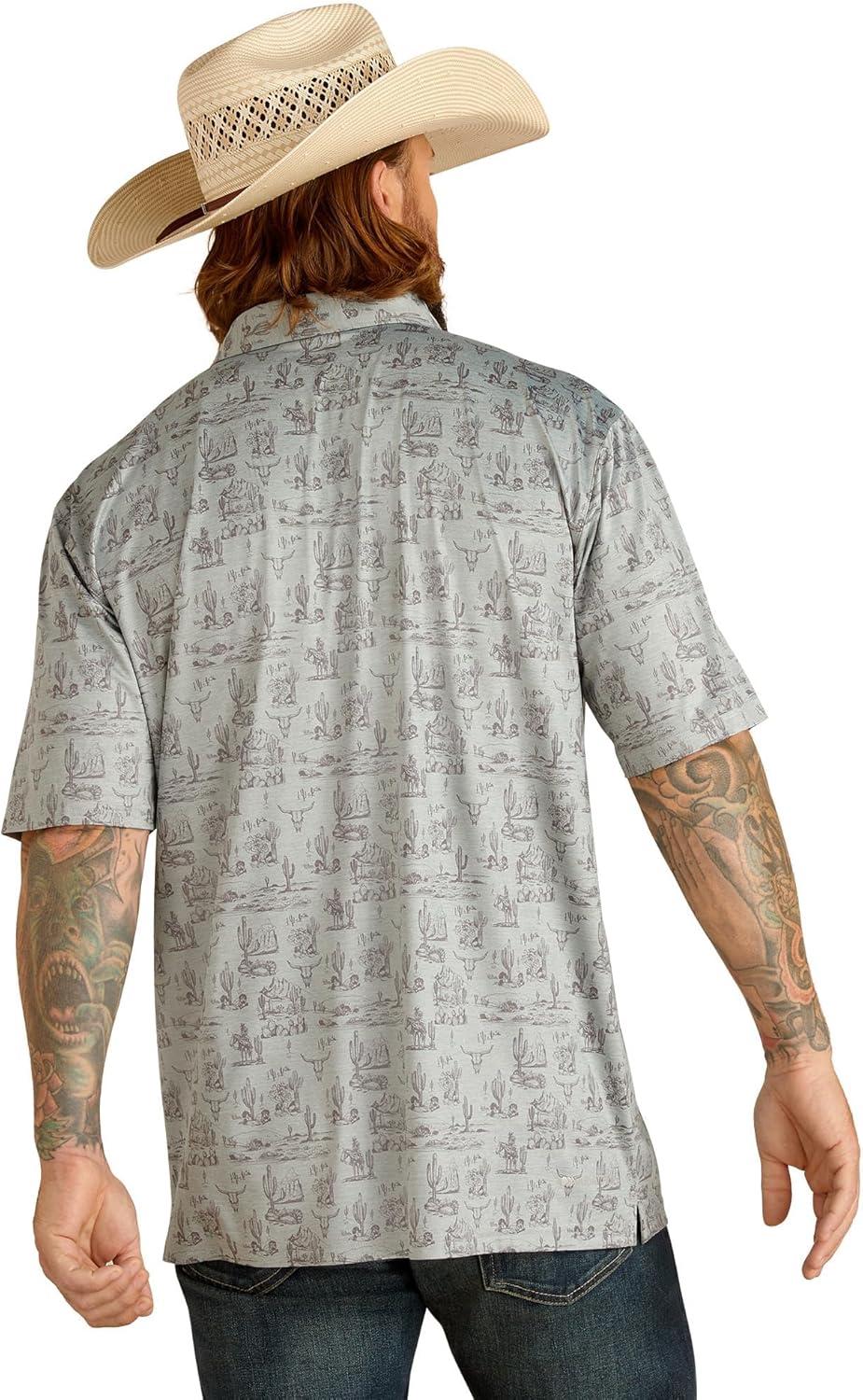 imageAriat Mens Charger 20 Printed PoloBlue Glow
