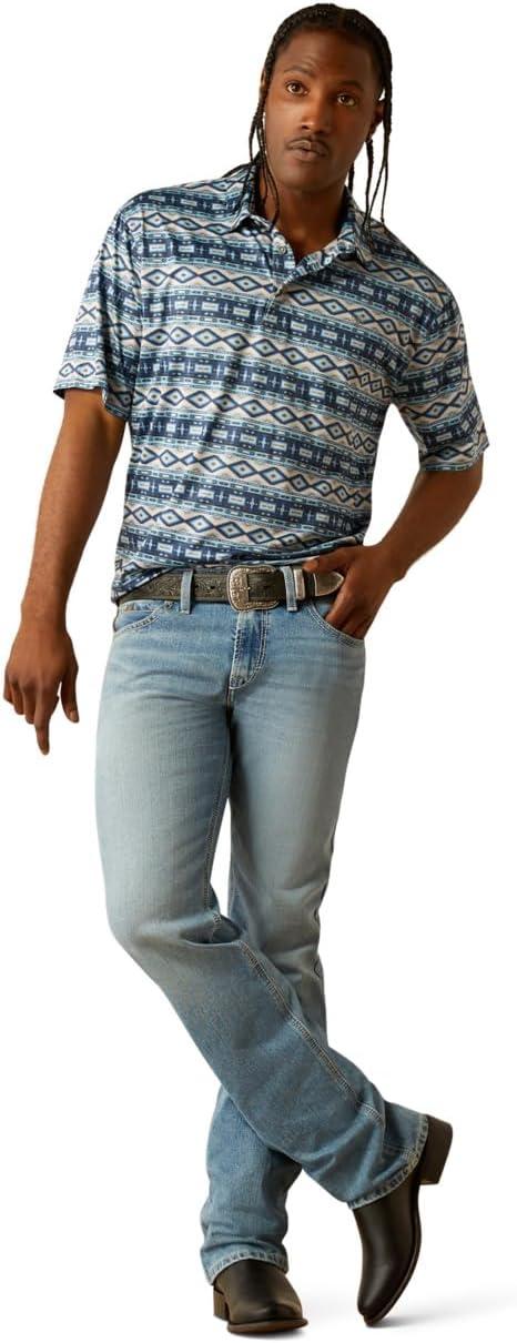 imageAriat Mens Charger 20 Printed PoloBlue Southwest