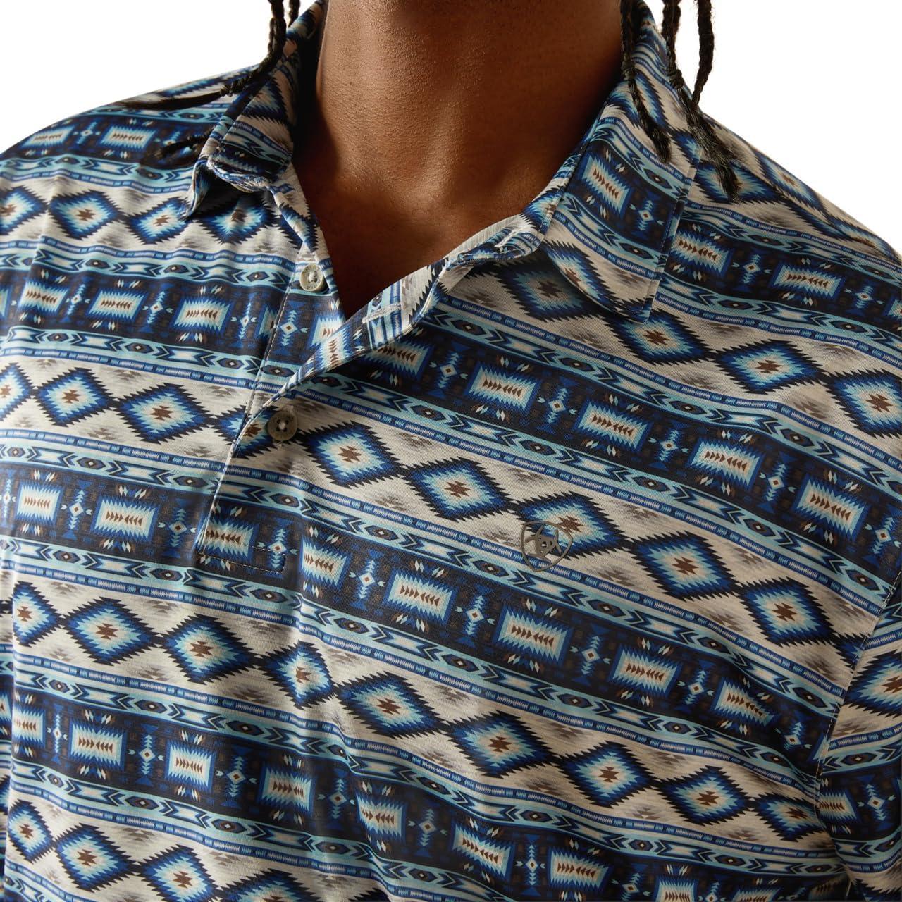 imageAriat Mens Charger 20 Printed PoloBlue Southwest