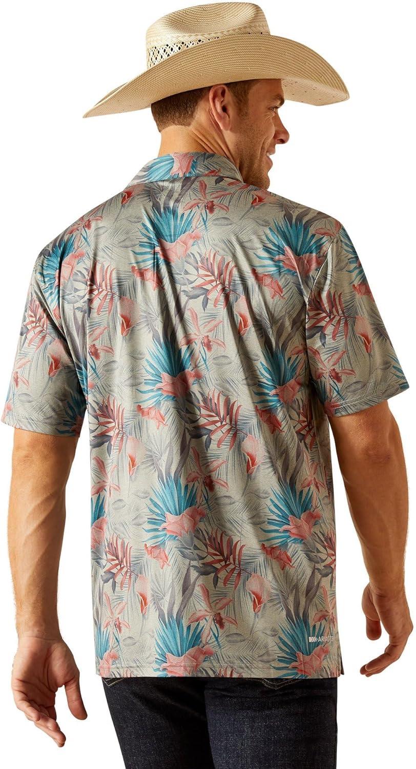 imageAriat Mens Charger 20 Printed PoloLight Grey Heather