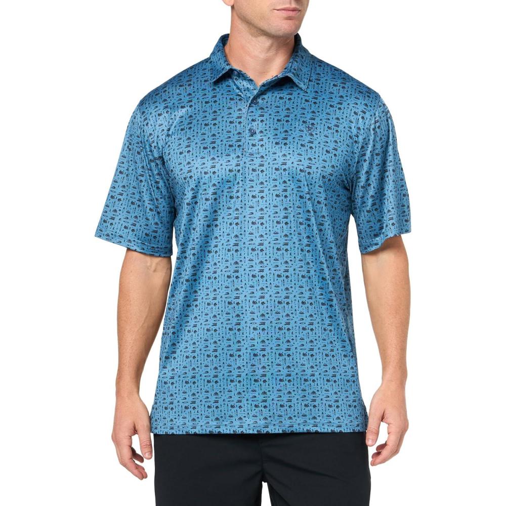 imageAriat Mens Charger 20 Printed PoloBrilliant Blue