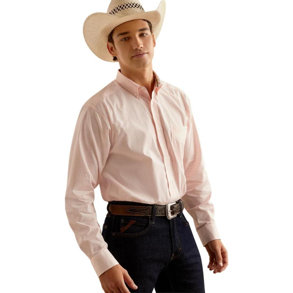 imageAriat Mens Wrinkle Free Shilah Classic Fit ShirtPink