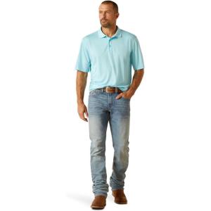 ARIAT Mens Tek Polo(Cenote Aqua)